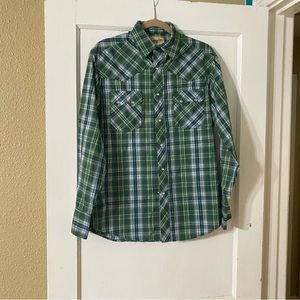Wrangler vintage casual button down shirt size m